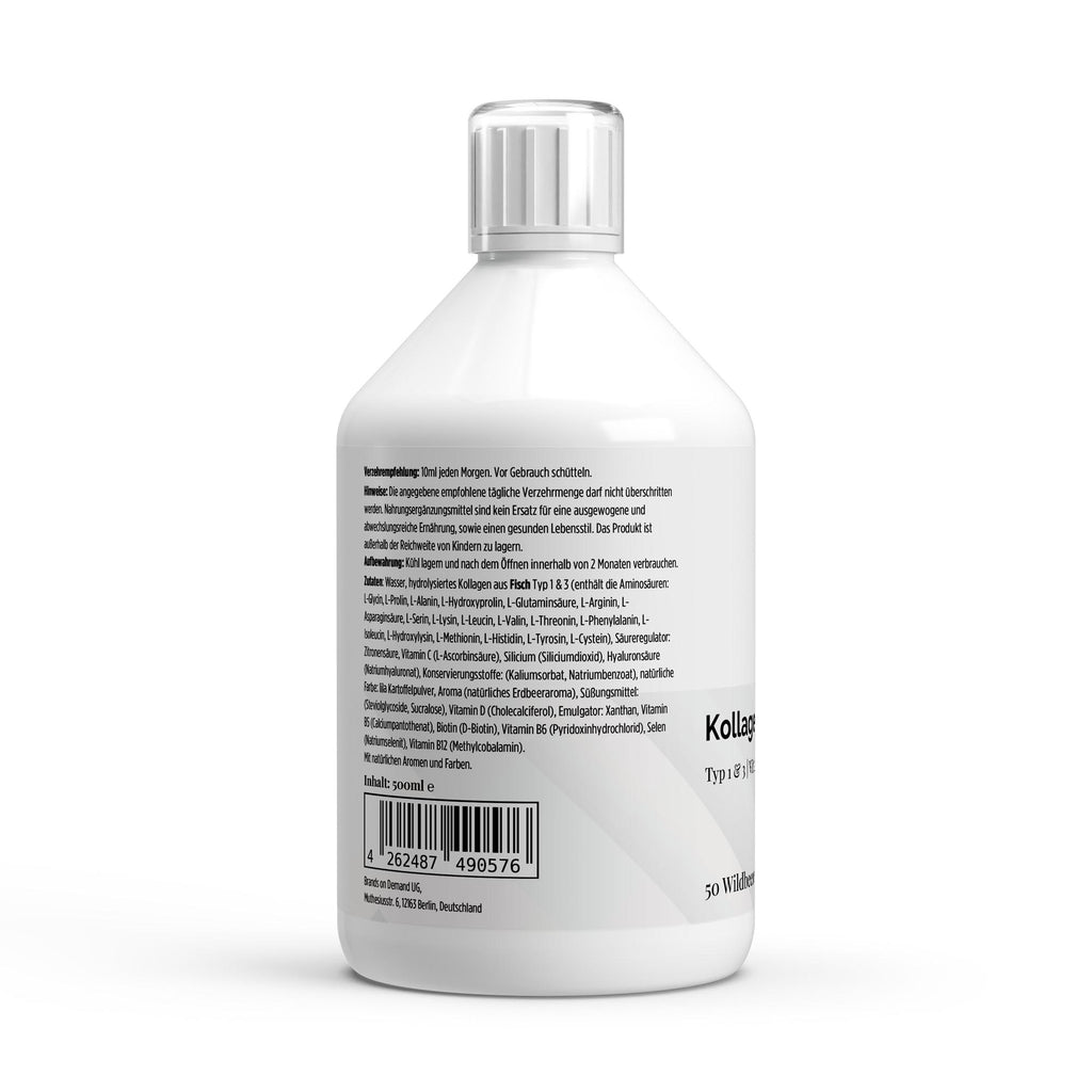 Collagen Marine Plus+ шотове – дива ягода, 500 мл (50 шота) | Pure Natura