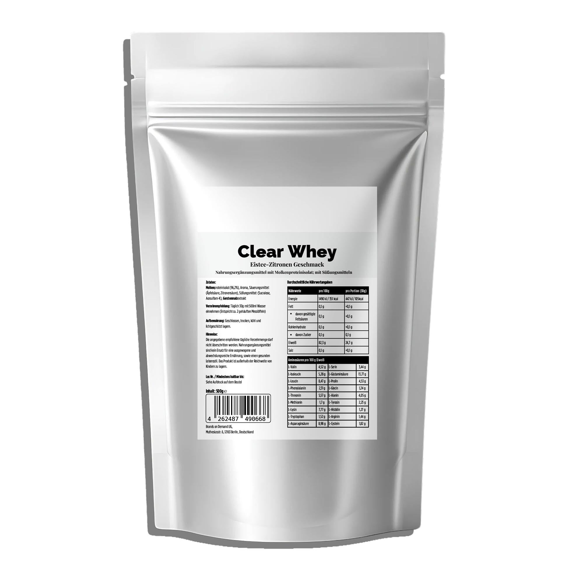 Clear Whey Protein – Iced Tea Lemon, 500g Doypack | Pure Natura