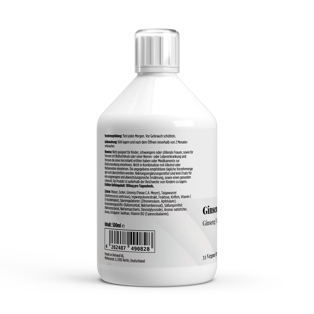 Женшен Power PLUS+ Шотове – Джинджифил, 500 мл (33 шота) | Pure Natura