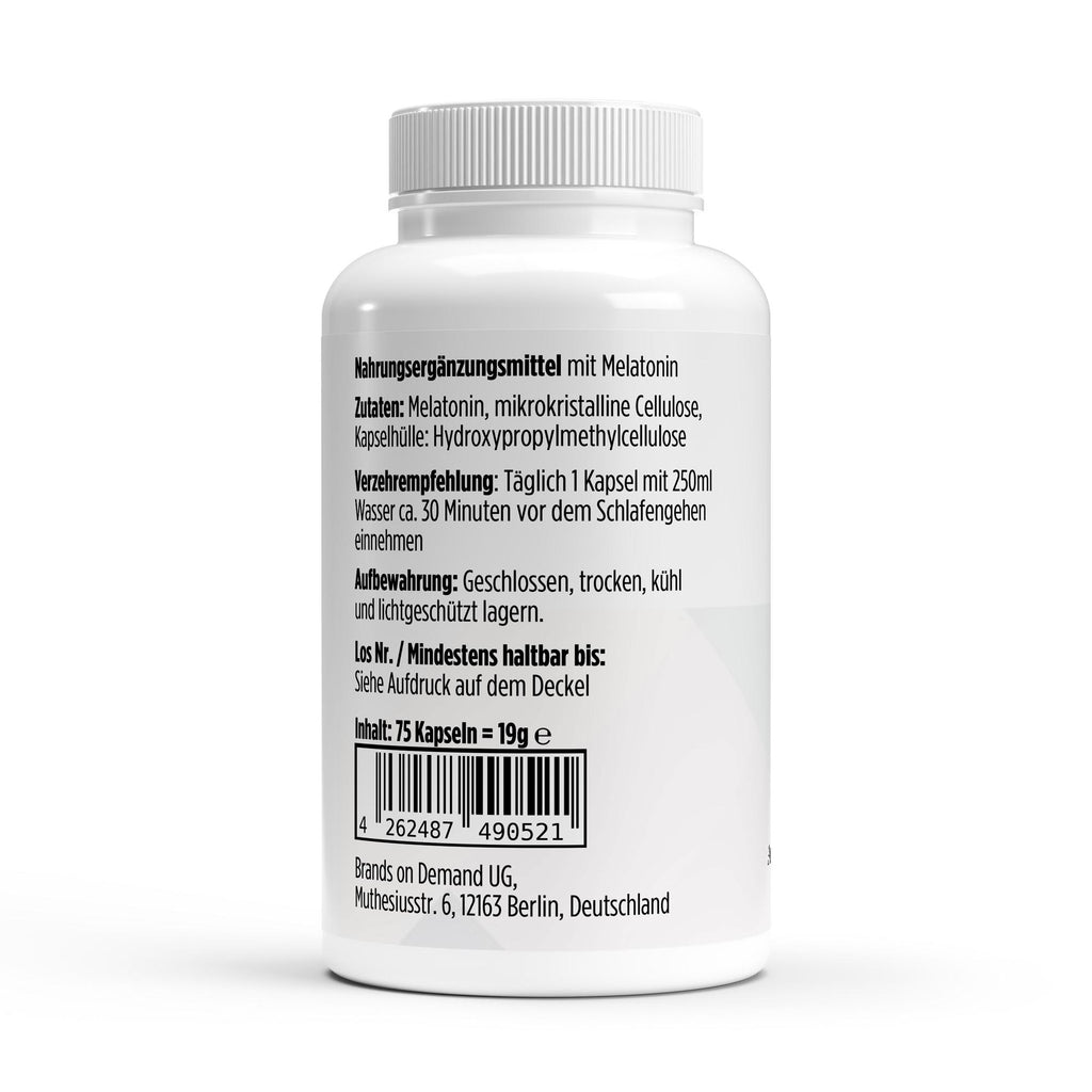 Melatonin 1mg – 75 Vegan Capsules | Pure Natura