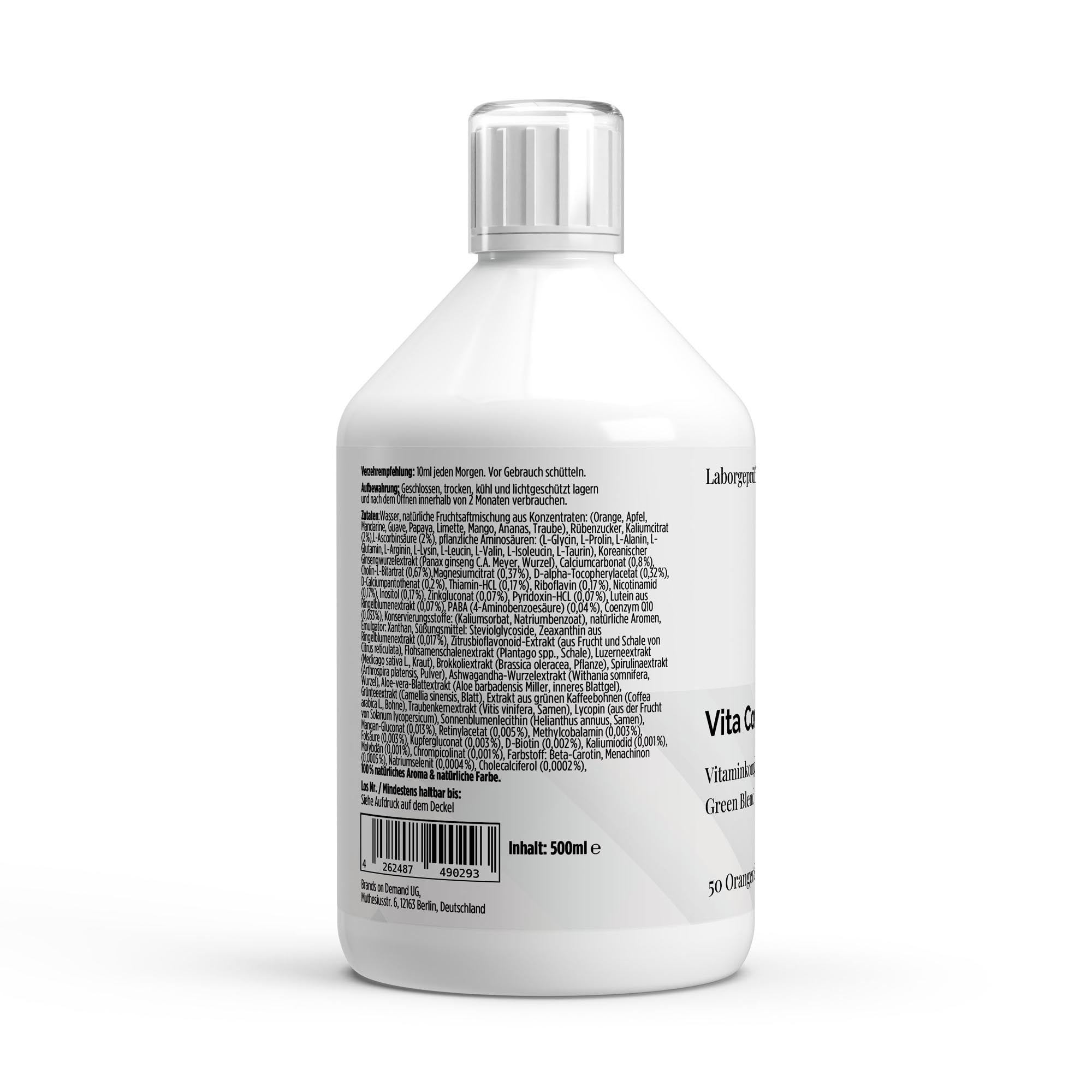 Vita Complete PLUS+ Shots – Fresh Orange, 500ml (50 shots) | Pure Natura