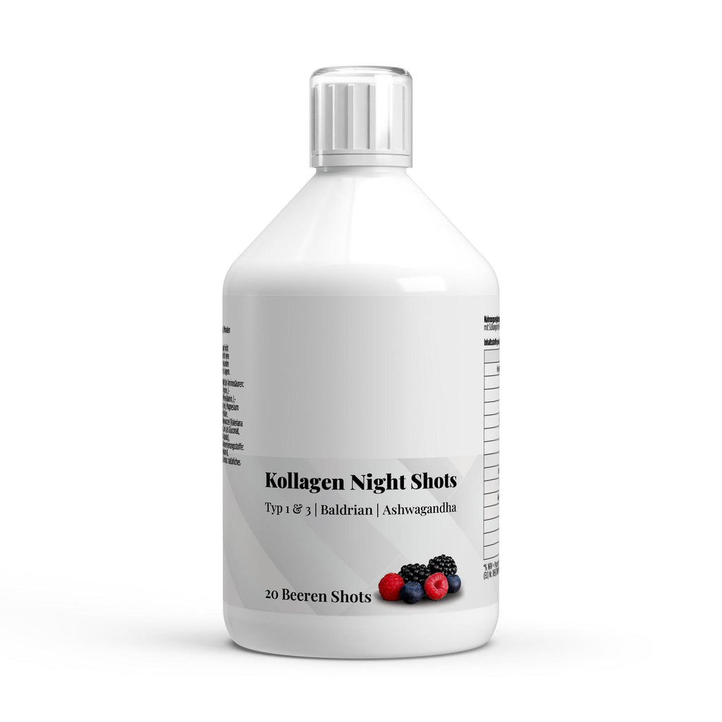 Колагенови шотове за през нощта PLUS+ – горски плодове, 500 мл (20 шота) | Pure Natura